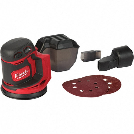 Milwaukee Tool 2648-20 Electric Orbital Sanders Pad Shape Round  Batteries Included No  Round Pad Size 5in  Battery Chemistry Lithium-ion  Battery Series M18 REDLITHIUM  Orbit Diameter 0.09375in