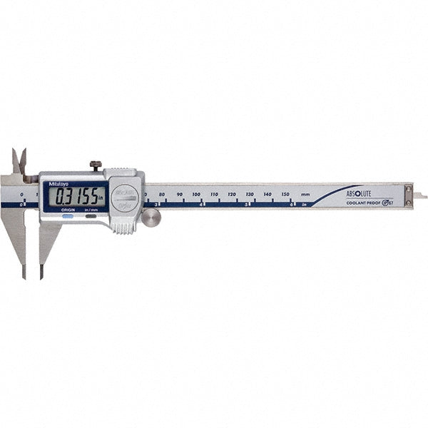 Mitutoyo 573-725-20 Electronic Caliper 150.00 mm, 6", 0.01 mm, 0.0005" Resolution, Data Output, Stainless Steel