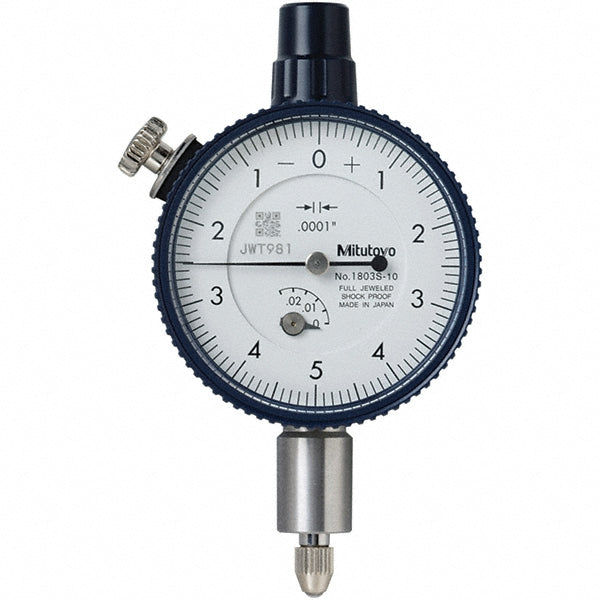 Mitutoyo 1803AB-10 Dial Drop Indicator 0.0250" Max Measurement, 0-5-0 Dial Reading, 0.000100" Accuracy