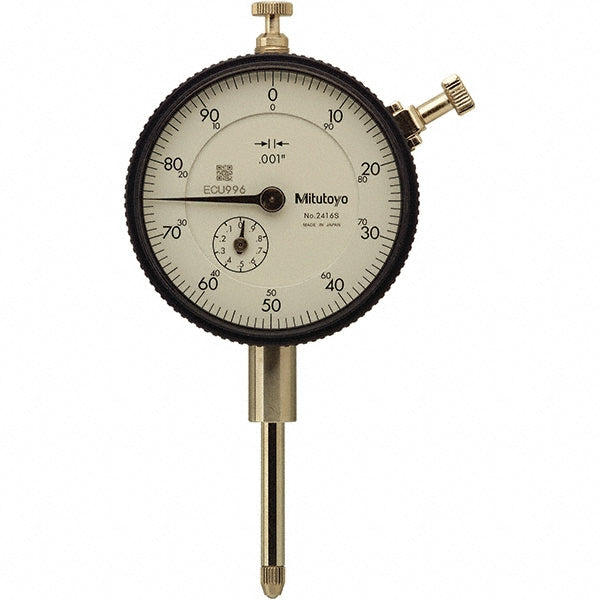 Mitutoyo 2416AB Dial Drop Indicator 1.0000" Max Measurement, 1-100 Dial Reading, 0.001000" Accuracy