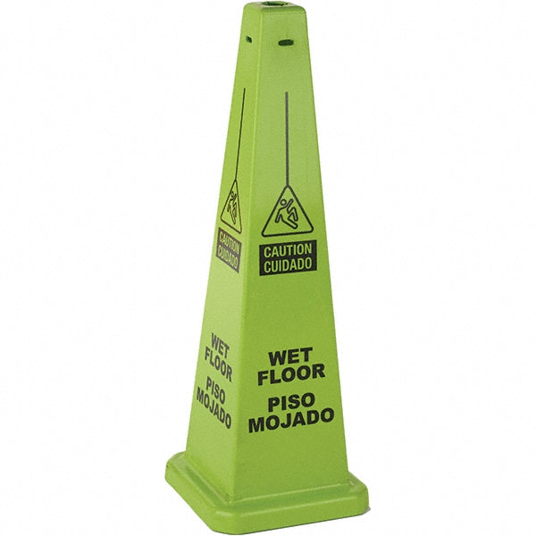 PRO-SAFE 03-600-09L Wet Floor, 12" Wide x 36" High, Polypropylene Cone Floor Sign
