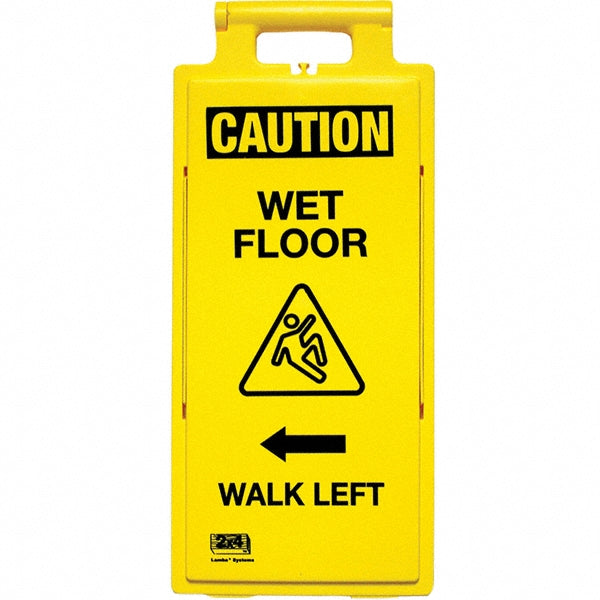 PRO-SAFE 03-600-35 Wet Floor Walk Left/Right, 11" Wide x 24" High, Polypropylene A-Frame Floor Sign