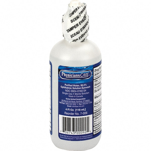 PhysiciansCare FAE-7016 4 oz, Disposable Eyewash Bottle