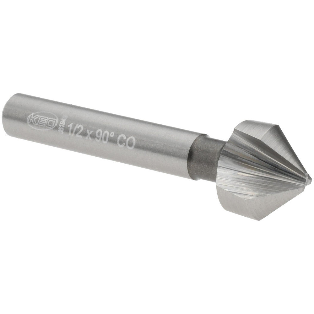 Keo 919-000-284 Countersink 1/2" Head Dia, 90.00 deg Included Angle, 3 Flute, Cobalt Steel, Right Hand Cut