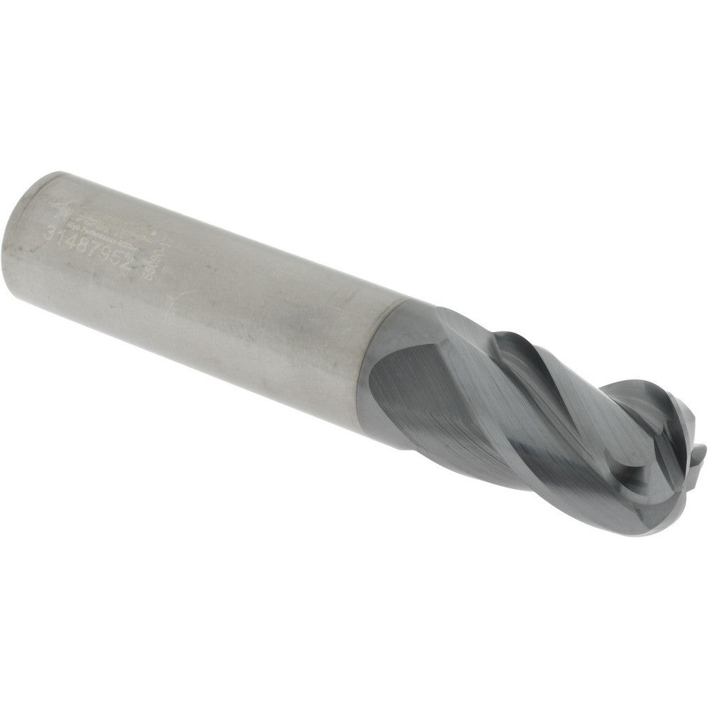 Accupro 95169908 Corner Radius End Mill 3/4" Dia, 1-1/4" LOC, 38 deg Helix, Corner Radius End, Centercutting Series HS