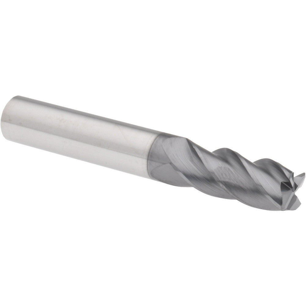 Accupro 95170003 Corner Radius End Mill 3/8" Dia, 7/8" LOC, 38 deg Helix, Corner Radius End, Centercutting Series HS