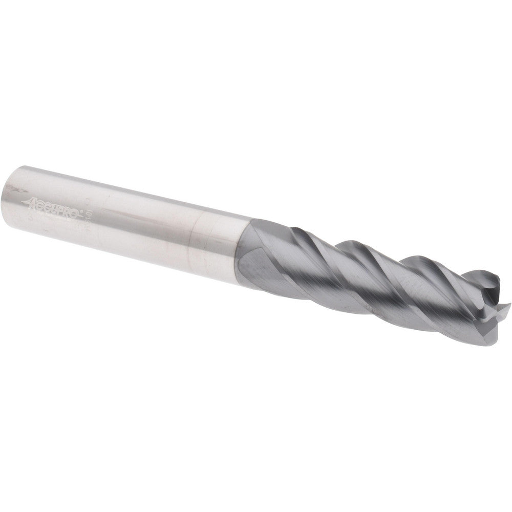 Accupro 310325 Corner Radius End Mill 1/2" Dia, 1-5/8" LOC, 38 deg Helix, Corner Radius End, Centercutting Series HS
