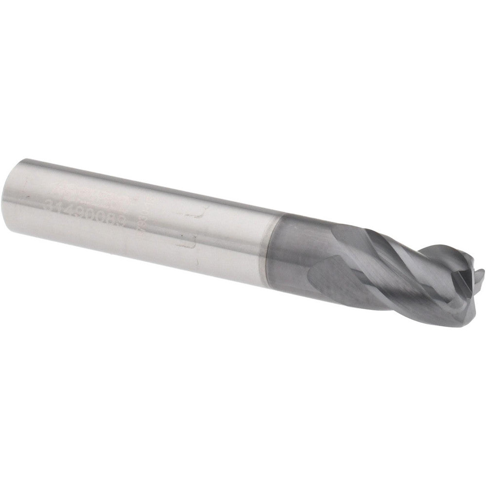Accupro 310166 Corner Radius End Mill 5/16" Dia, 7/16" LOC, 38 deg Helix, Corner Radius End, Centercutting Series HS