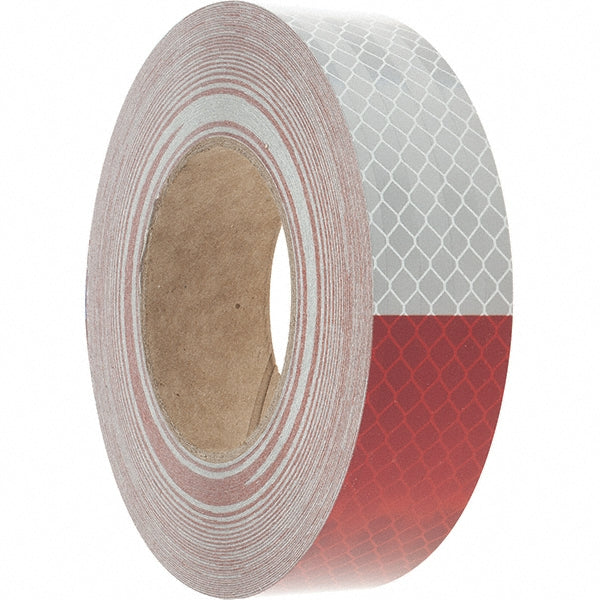 3M 7100175825 1-1/2" Wide, Red/White Reflective OSHA Conspicuity Tape