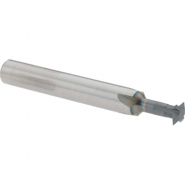 Accupro 31567852 Double Angle Milling Cutter 60 &deg, 1/4" Cut Dia, 0.072" Cut Width, 1/4" Shank Dia, Solid Carbide