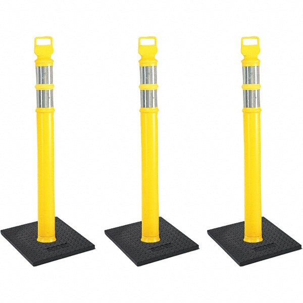 PRO-SAFE 03-747YRBC-3 3 6-Piece Kits 45" High x 7" Wide, Reflective Delineator Post