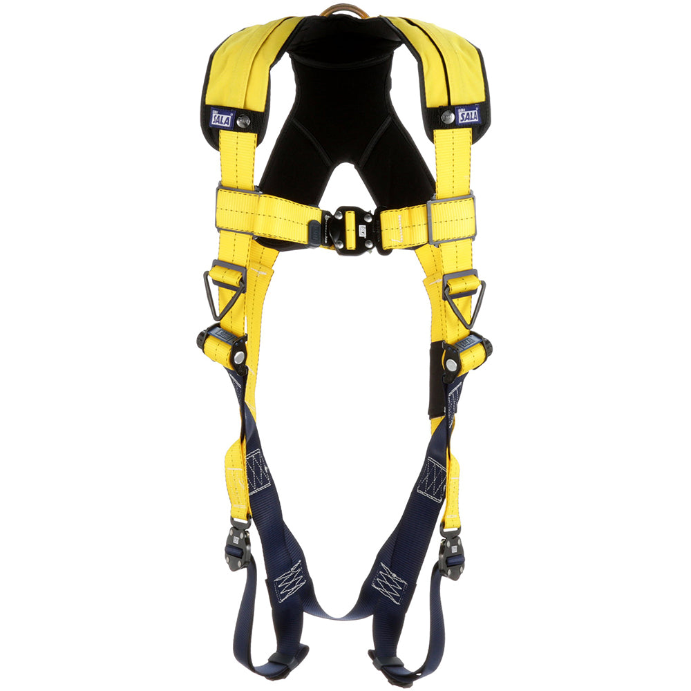 DBI-SALA 7012548233 Fall Protection Harnesses Type Full Body Harness  Size Universal  Features Back D Ring  Harness Style Vest  Leg Strap Buckle Type Quick-Connect  Chest Strap Buckle Type Quick-Connect