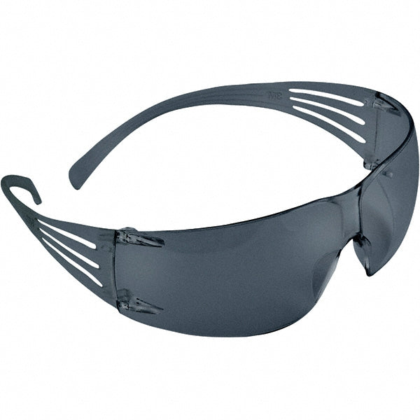 3M 7010342616 Safety Glass Anti-Fog & Scratch-Resistant, Polycarbonate, Gray Lenses, Frameless, UV Protection