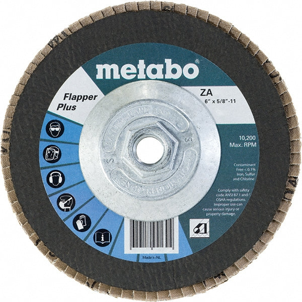 Metabo 629474000 Flap Disc 5/8-11 Hole, 40 Grit, Zirconia Alumina, Type 27