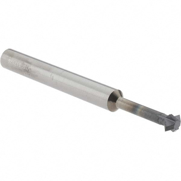 Accupro 31674955 Double Angle Milling Cutter 90 &deg, 3/16" Cut Dia, 0.093" Cut Width, 3/16" Shank Dia, Solid Carbide