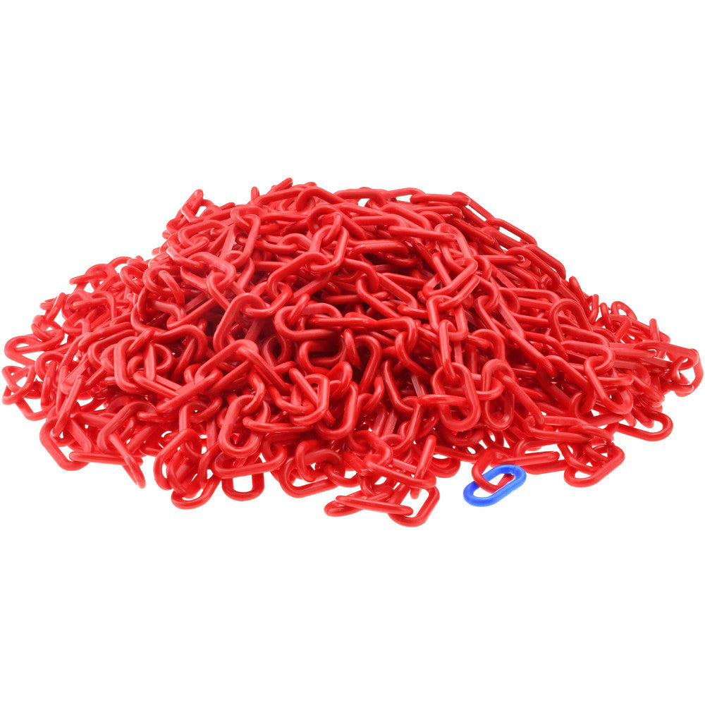 PRO-SAFE CH-RED-100B Chain Plastic, Red, 100' Long, 2" Wide