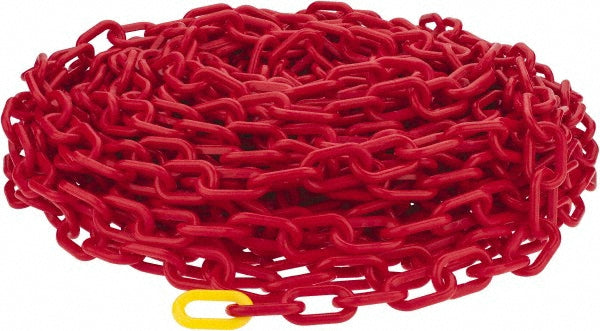 PRO-SAFE CH-RED-100B-HD Heavy-Duty Chain Plastic, Red, 100' Long, 2" Wide