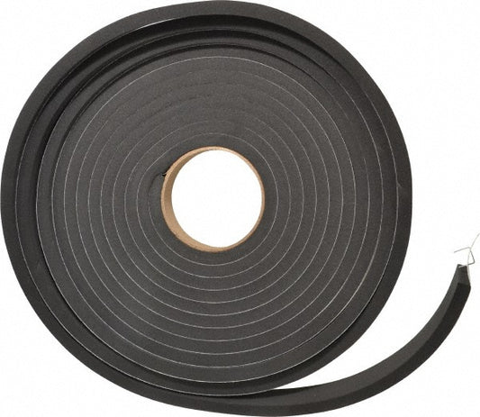 D.A.R. Industrial Prods. Inc. 31943715 Roll Closed Cell, Neoprene-Blend Spring Rubber, 1" Wide, Black