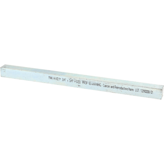 Mak-A-Key 3607500750-12 Oversized Key Stock 3/4" High, 3/4" Wide, 12" Long, Steel, Zinc-Plated