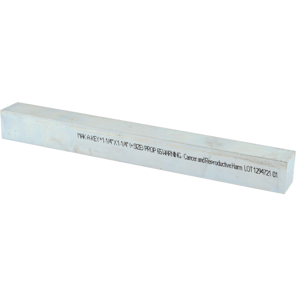 Mak-A-Key 3612501250-12 Oversized Key Stock 1-1/4" High, 1-1/4" Wide, 12" Long, Steel, Zinc-Plated