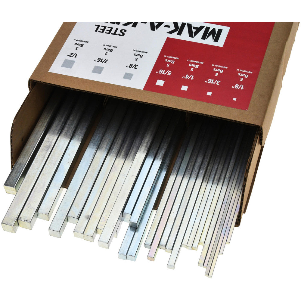 Mak-A-Key DISP-KSZC031-OV Key Stock Assortment 12" Long, Steel, Zinc-Plated