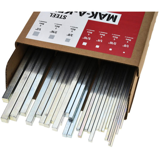 Mak-A-Key DISP-KSZC031-OV Key Stock Assortment 12" Long, Steel, Zinc-Plated