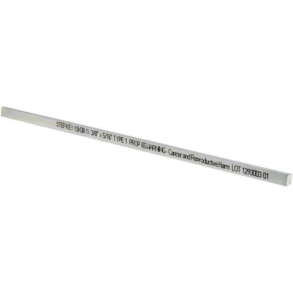 Mak-A-Key SK08-1 Step Key Stock 12" Long, Steel, Zinc-Plated