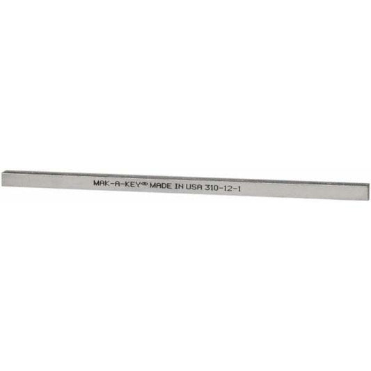 Mak-A-Key SK12-1 Step Key Stock 12" Long, Steel, Zinc-Plated