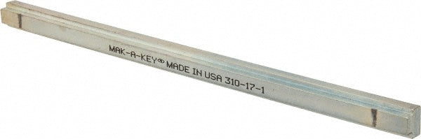 Mak-A-Key SK17-1 Step Key Stock 12" Long, Steel, Zinc-Plated