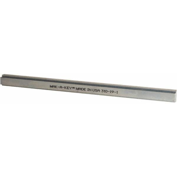 Mak-A-Key SK19-1 Step Key Stock 12" Long, Steel, Zinc-Plated
