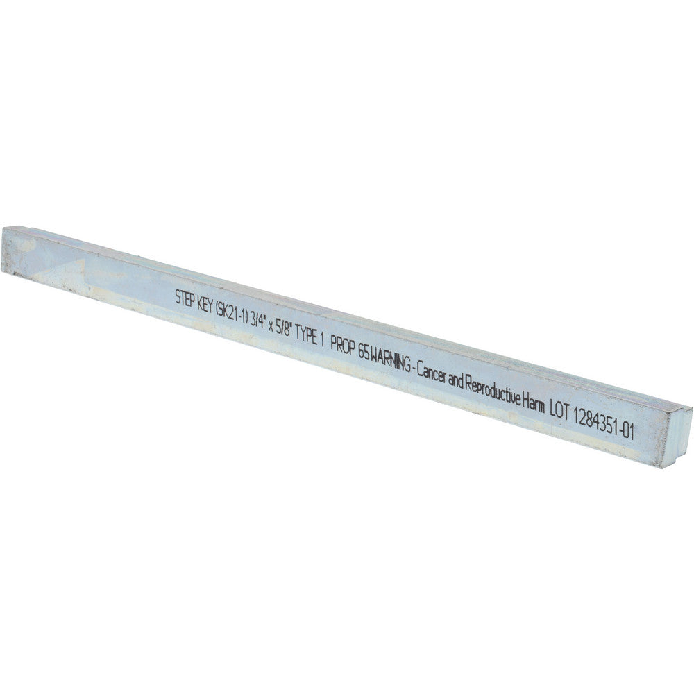 Mak-A-Key SK21-1 Step Key Stock 12" Long, Steel, Zinc-Plated