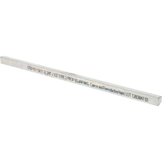 Mak-A-Key SK11-2 Step Key Stock 12" Long, Steel, Zinc-Plated