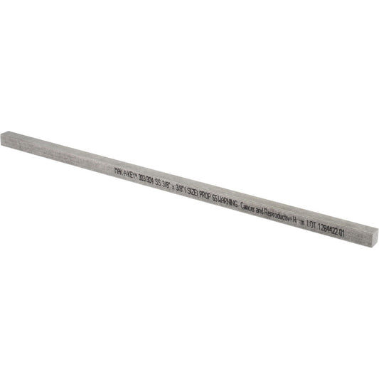 Mak-A-Key 7003750375-12 Undersized Key Stock 3/8" Wide, 12" Long, Stainless Steel