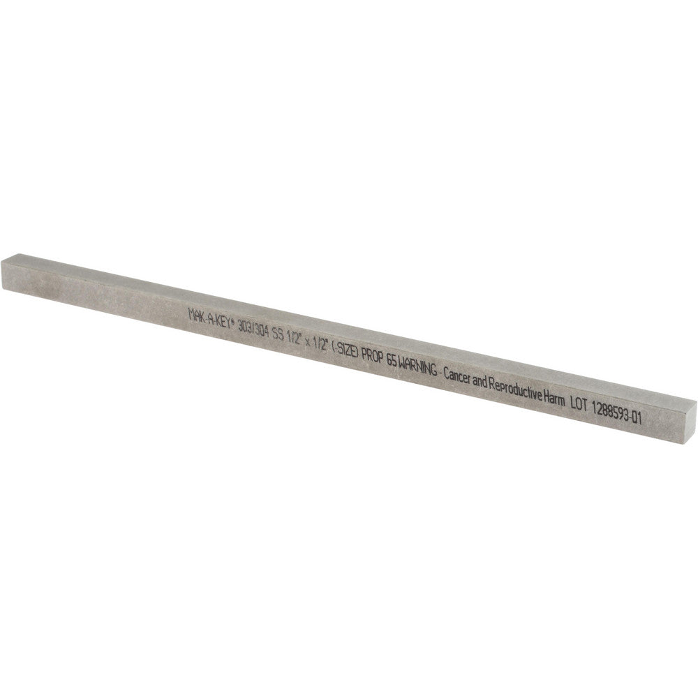 Mak-A-Key 7005000500-12 Undersized Key Stock 12" Long, Stainless Steel