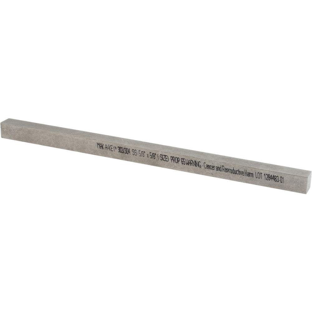 Mak-A-Key 7006250625-12 Undersized Key Stock 12" Long, Stainless Steel