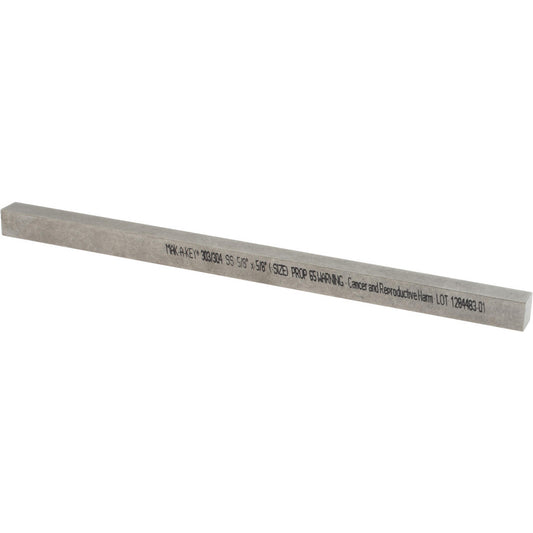 Mak-A-Key 7006250625-12 Undersized Key Stock 12" Long, Stainless Steel
