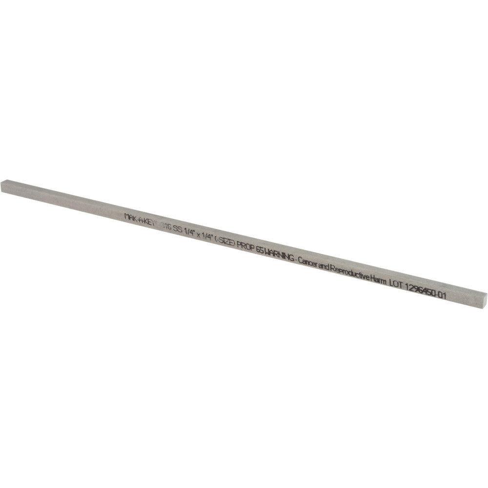 Mak-A-Key 8002500250-12 Undersized Key Stock 12" Long, Stainless Steel