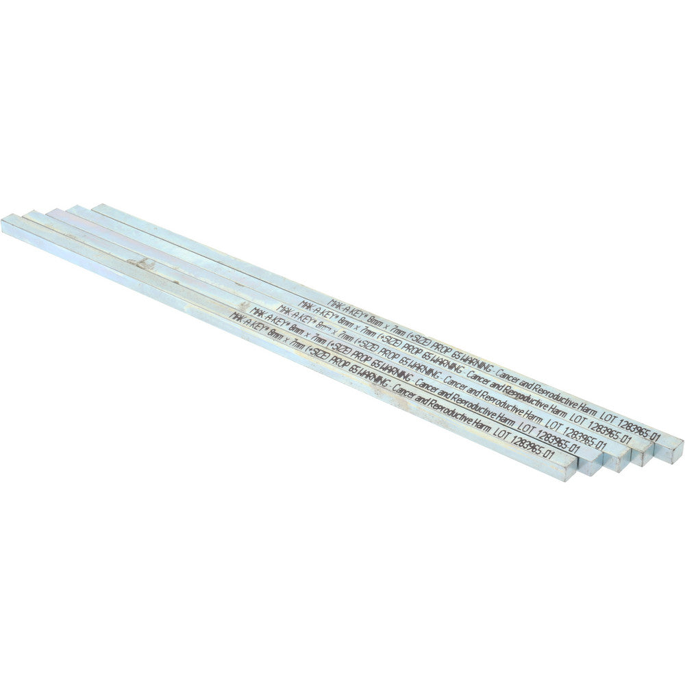 Mak-A-Key C207-360807305 Oversized Key Stock 12" Long, Steel, Zinc-Plated