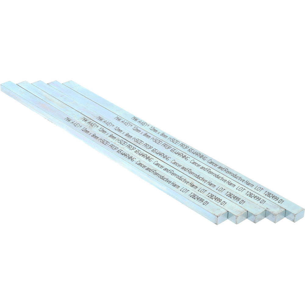 Mak-A-Key C207-361208305 Oversized Key Stock 12" Long, Steel, Zinc-Plated