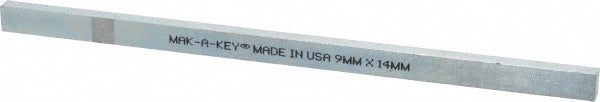 Mak-A-Key C207-361409305 Oversized Key Stock 12" Long, Steel, Zinc-Plated