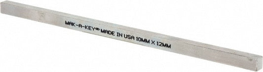 Mak-A-Key C207-361210305 Oversized Key Stock 12" Long, Steel, Zinc-Plated