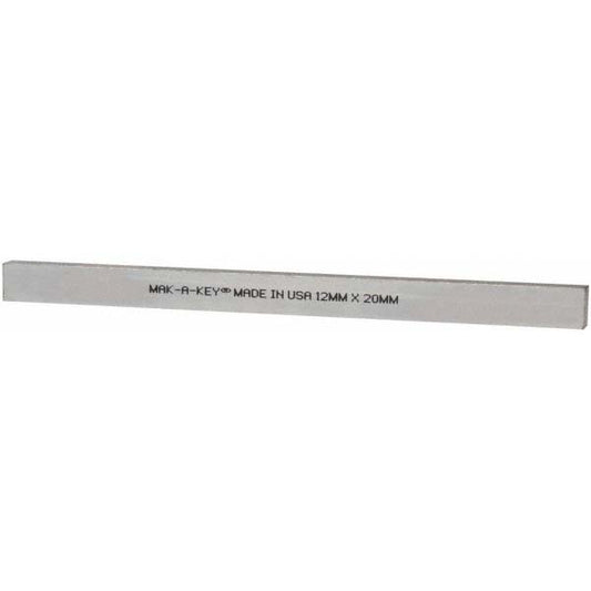 Mak-A-Key C207-362012305 Oversized Key Stock 12" Long, Steel, Zinc-Plated