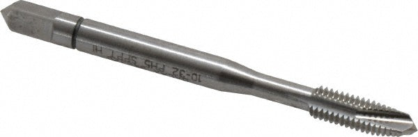 Balax 30075-000 Spiral Point Tap #10-32 UNF, 3 Flutes, Plug Chamfer, Powdered Metal HSS, Bright/Uncoated Coated