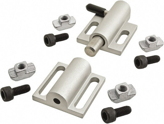 80/20 Inc. 45-2107 Deadbolt with Side Door Latch 89 mm OAL, 38 mm OAW, Aluminum (Body) & Stainless Steel (Bolt, Spring & Handle), Anodized Finish