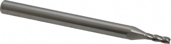 Kyocera SGS Precision Tools 30107 Square End Mill 1/16" Dia, 3/16" LOC, 4 Flute, Solid Carbide