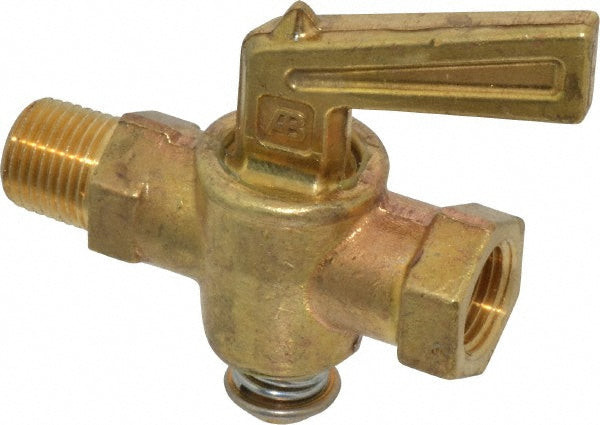 Parker V402P-2-2 1/8" Pipe, Female Pipe to Male Pipe Drain Cock & Shutoff Valve
