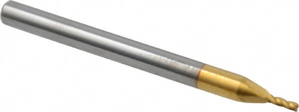 Kyocera SGS Precision Tools 39105 Square End Mill 3/64" Dia, 7/64" LOC, 4 Flute, Solid Carbide