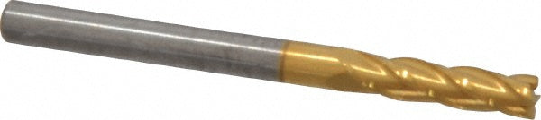 Kyocera SGS Precision Tools 39115 Square End Mill 1/8" Dia, 1/2" LOC, 4 Flute, Solid Carbide