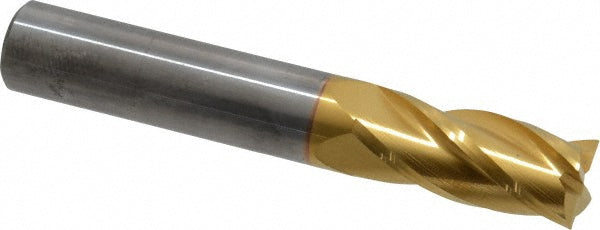 Kyocera SGS Precision Tools 39155 Square End Mill 7/16" Dia, 1" LOC, 4 Flute, Solid Carbide