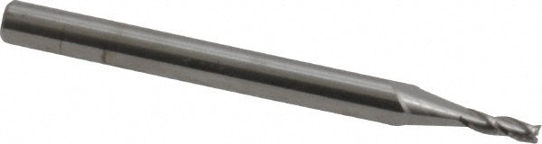 Kyocera SGS Precision Tools 30507 Square End Mill 1/16" Dia, 3/16" LOC, 3 Flute, Solid Carbide